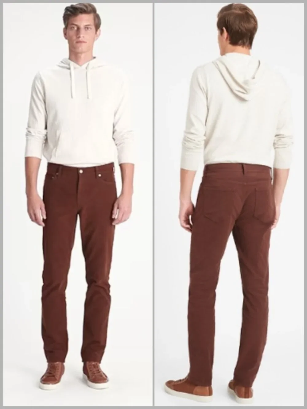 Banana Republic - Skinny Cozy Brushed Traveler Pant - Rust Brown (32x32)